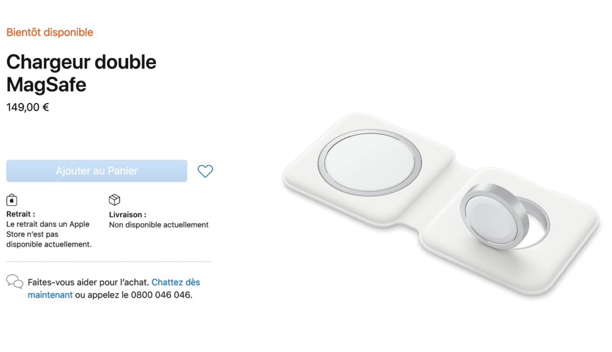Chargeur MagSafe Duo Prix
