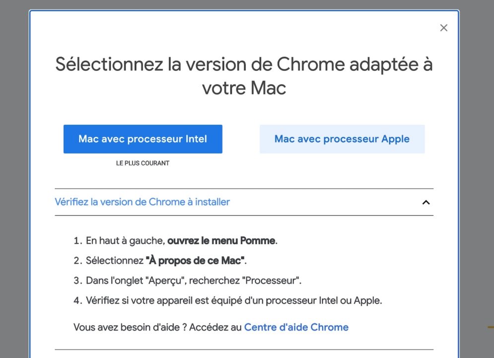 Chrome Intel vs Chrome M1 Application Mac