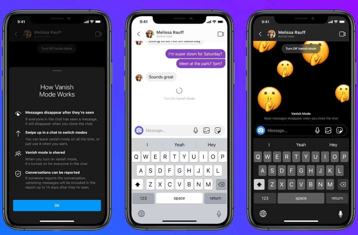 Facebook Messenger Vanish Mode