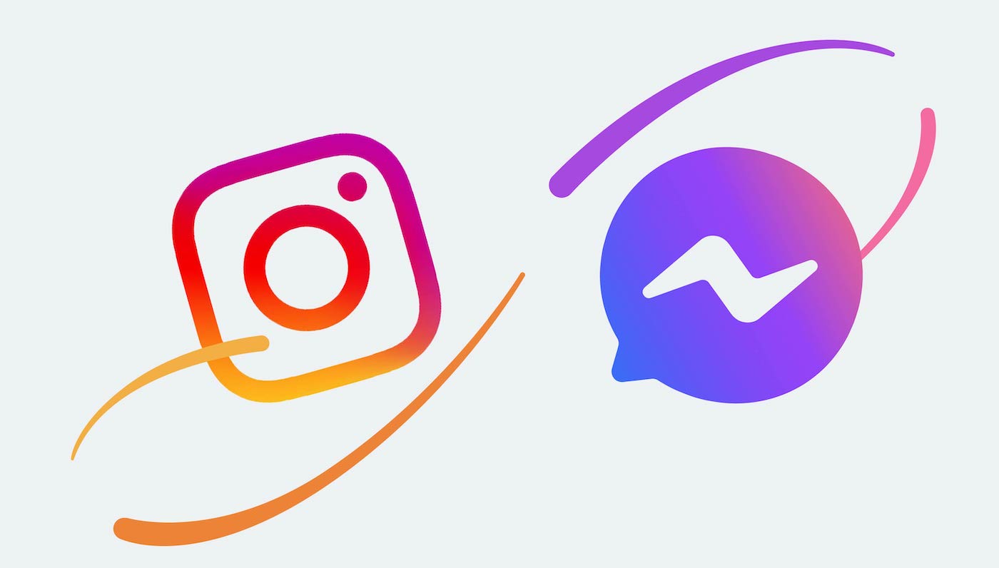 Instagram et Facebook Messenger Logos
