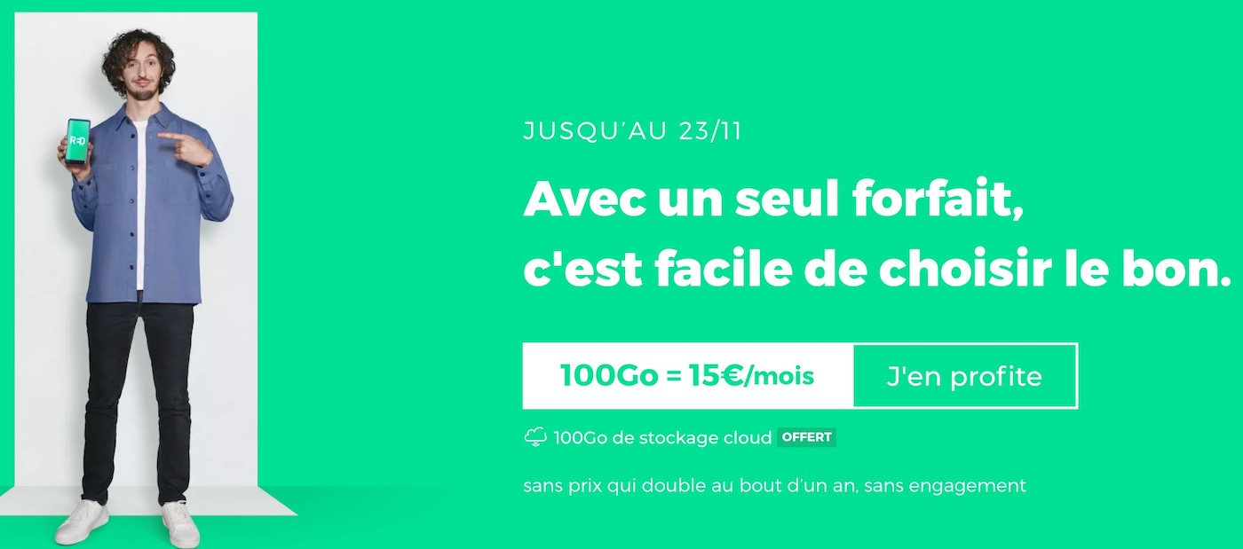 Promo SFR RED Forfait 100 Go Novembre 2020