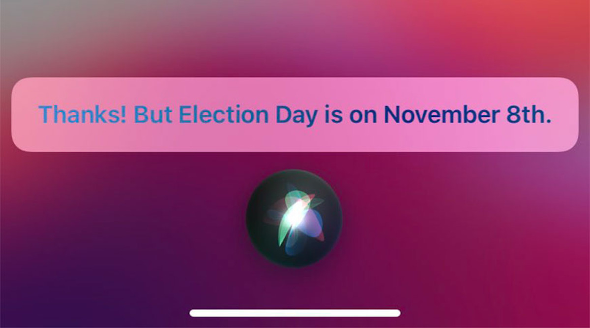 Siri Erreur Date Election Presidentielle Americaine 2020