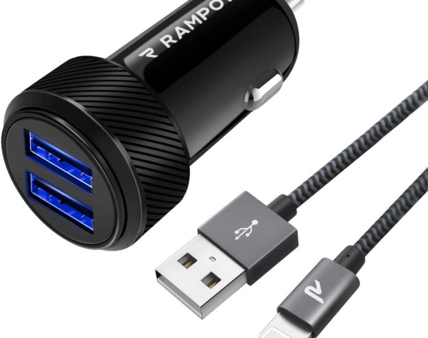 bundle rampow chargeur allume cigare et cable lightning