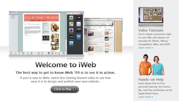 apple iweb support