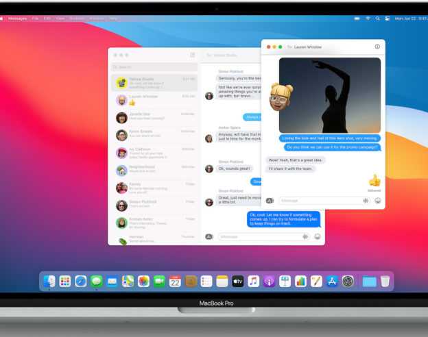 macOS Big Sur Nouvelle Application Messages