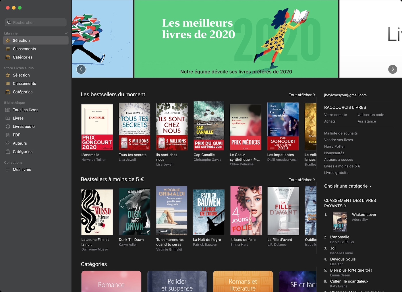 Apple Livres Application Mac