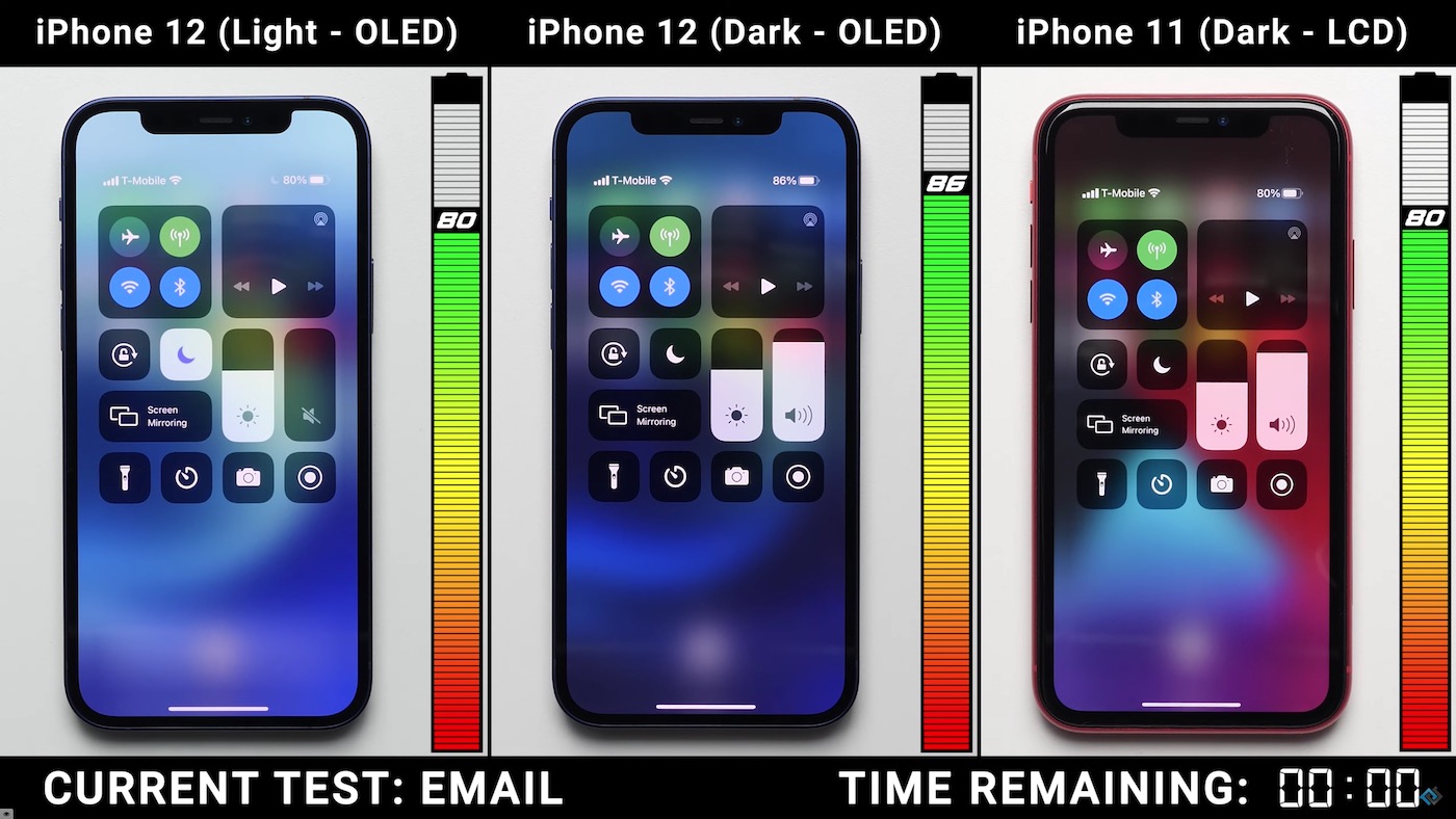 Photo of iPhone 11 vs iPhone 12: comparaison de l’autonomie de la batterie avec le mode sombre