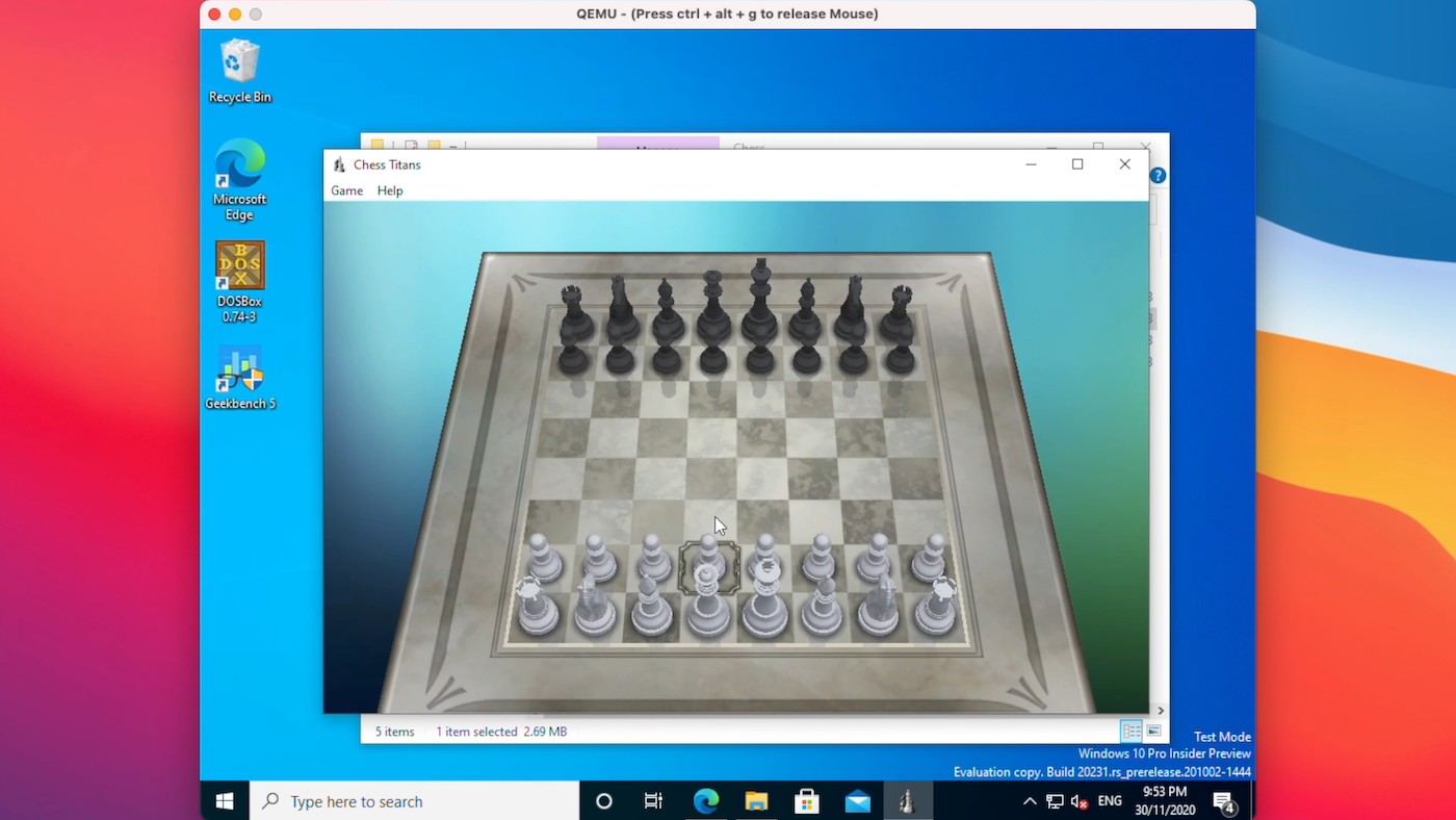 Mac M1 Windows ARM Virtualisation QEMU 2