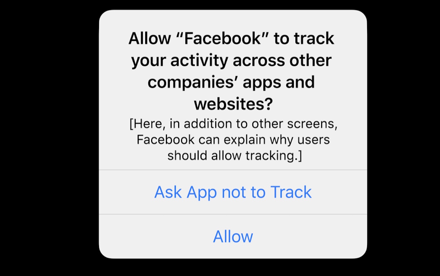 iOS 14 Pop-Up Anti-Pistage Publicitaire