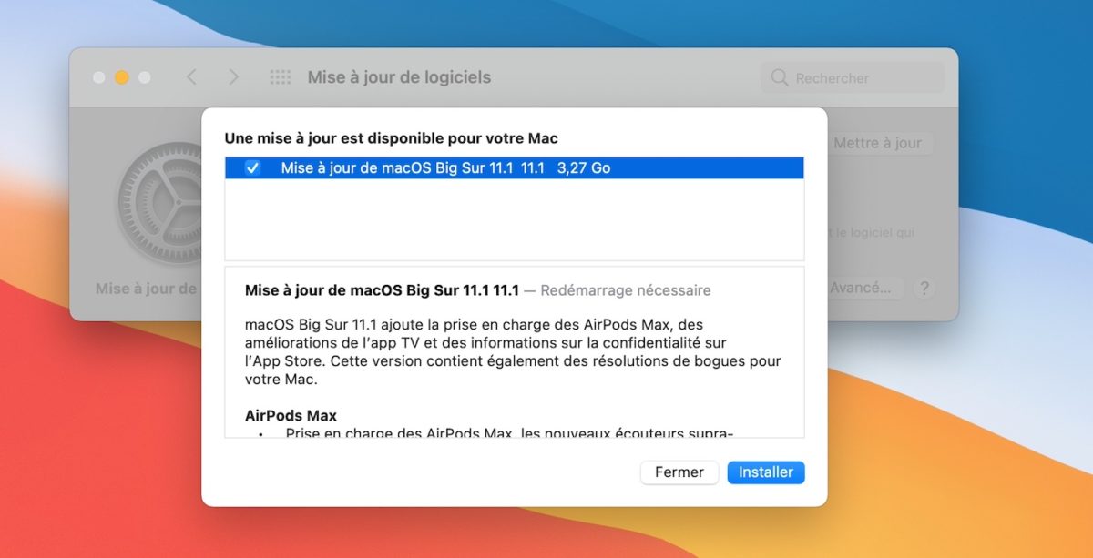 macOS 11.1 Disponible