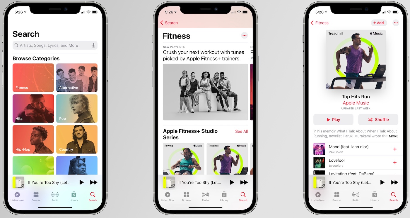 Apple Fitness Plus dans Apple Music