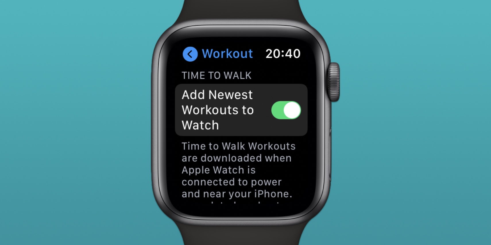 Apple Watch Time to Walk Activites