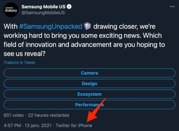 Samsung Tweet iPhone