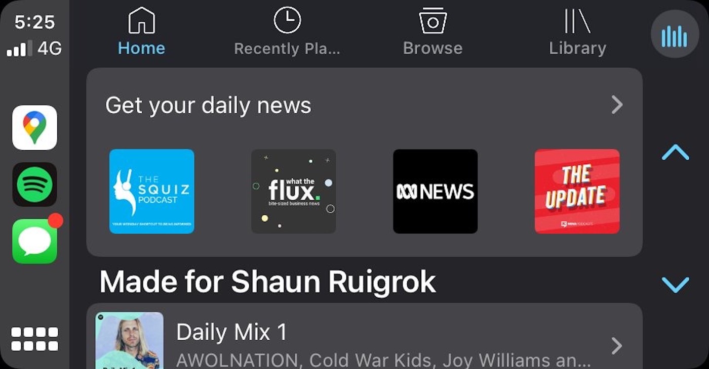 Spotify CarPlay Nouvelle Interface