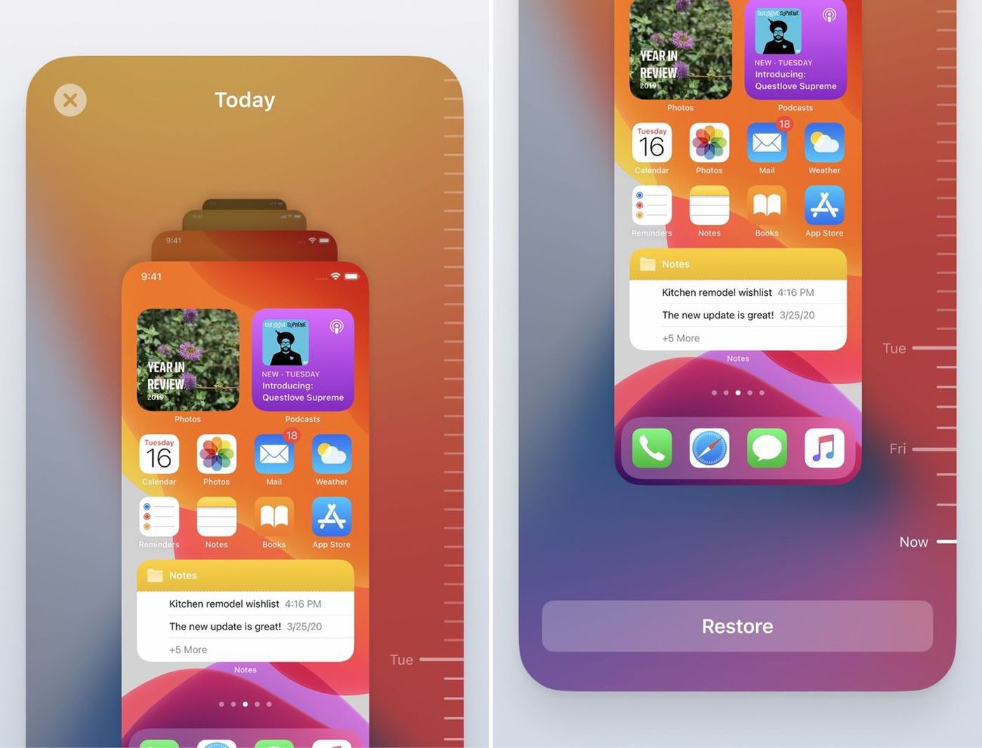 Time Machine iOS concept