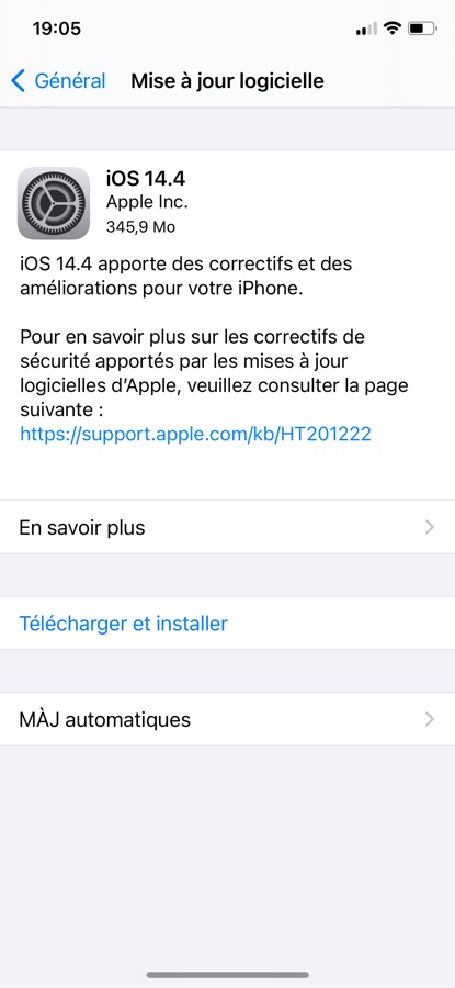 iOS 14.4 Disponible