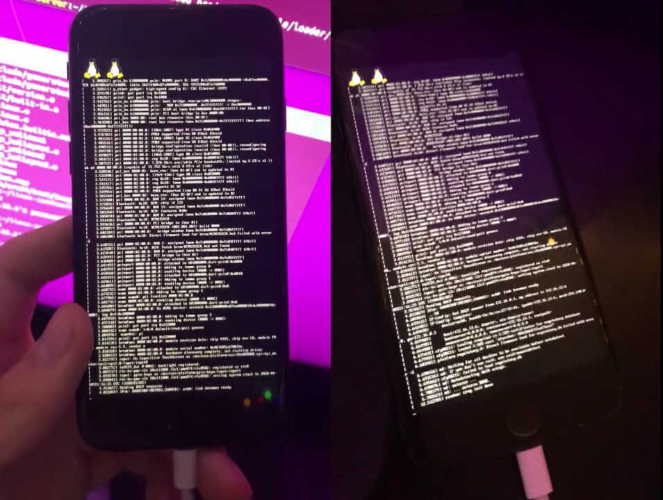 Un iPhone 7 jailbreaké fait tourner Ubuntu avec Checkra1n