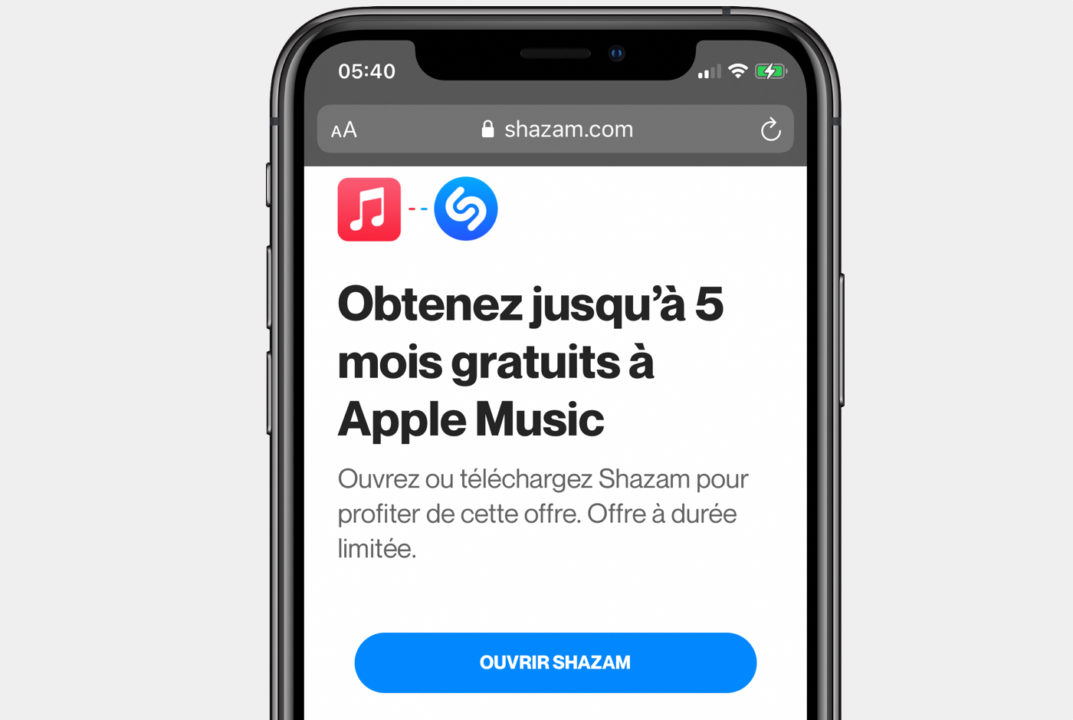 Apple Music gratuit 5 mois en 2021 grâce à Shazam