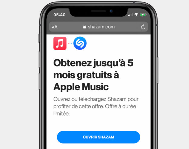 Apple Music 5 Mois Offerts Shazam 2021