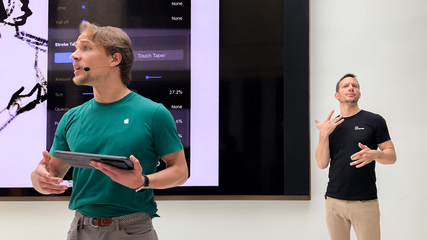 Apple Store Interprete Langue des Signes