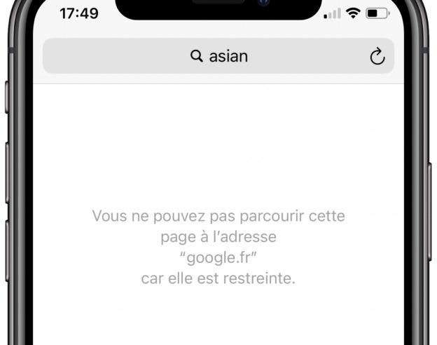 Controle Parental iOS Bloque Asian