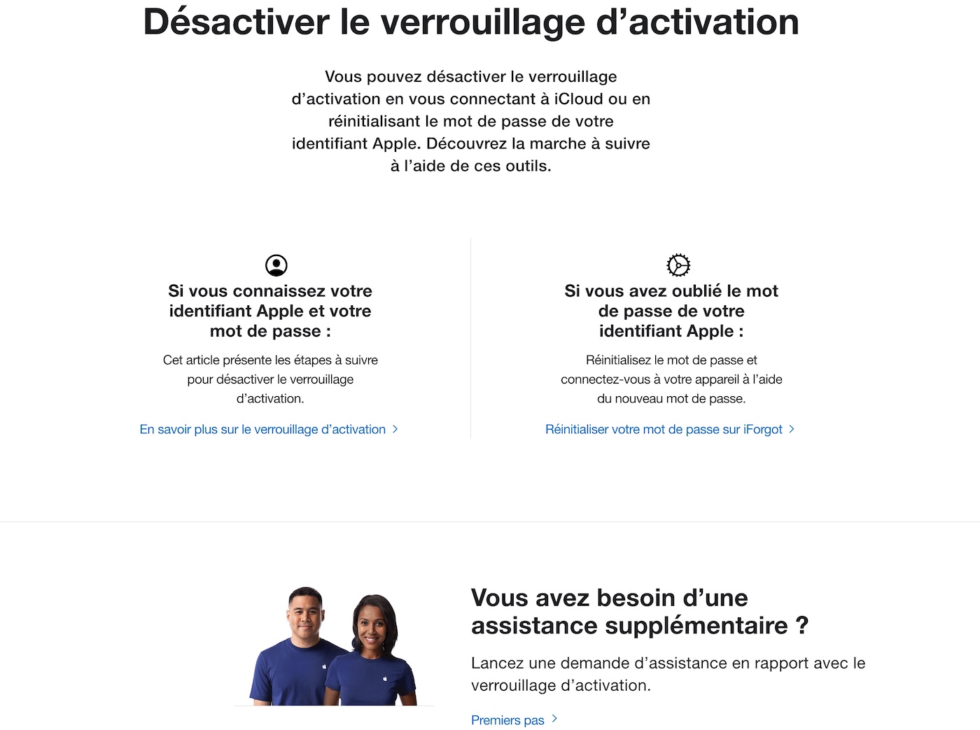Desactiver Verrouillage Activation Apple