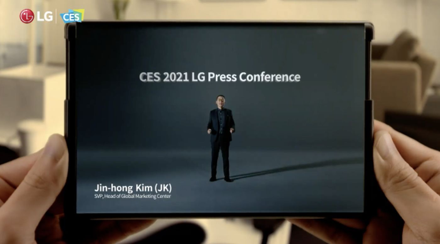 LG smartphone enroulable