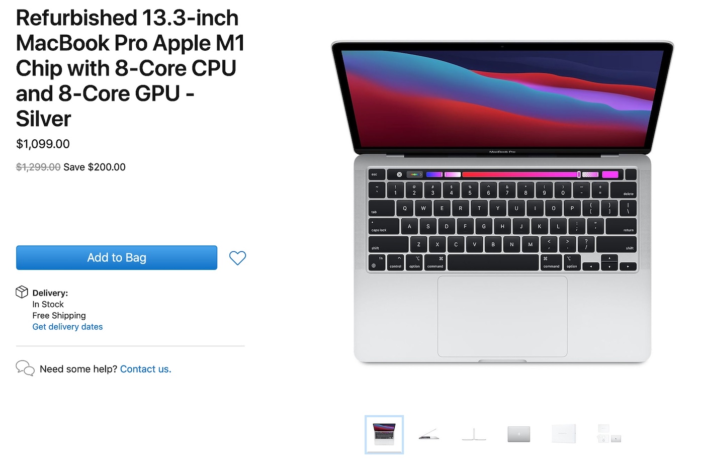 Apple vend des MacBook Pro M1 reconditionnés sur le refurb