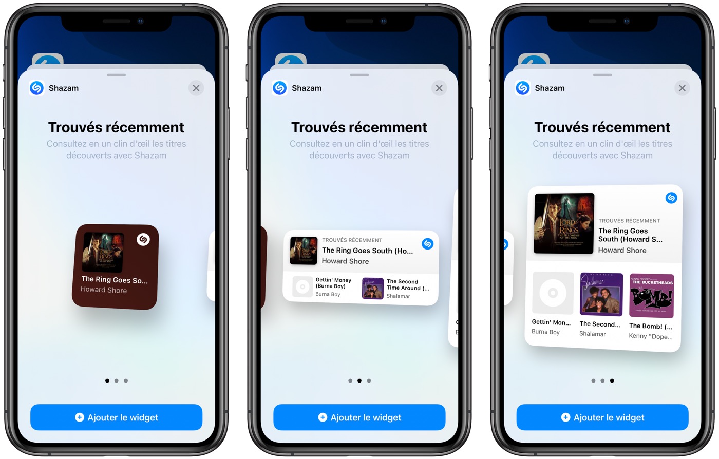 Shazam Widget Ecran Accueil iOS 14