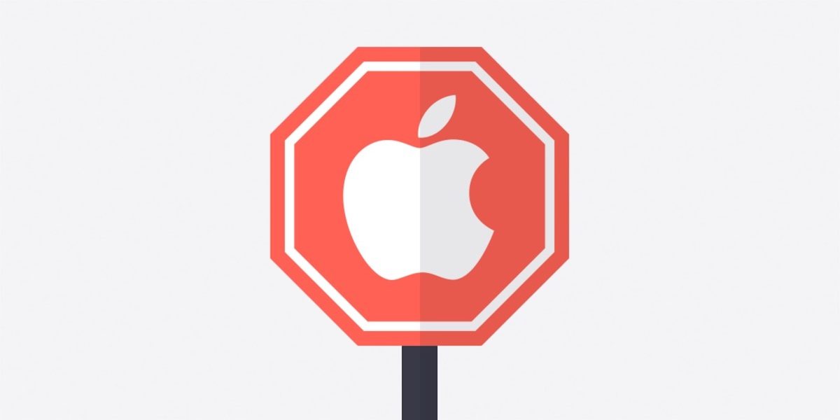 Logo Apple Panneau Stop
