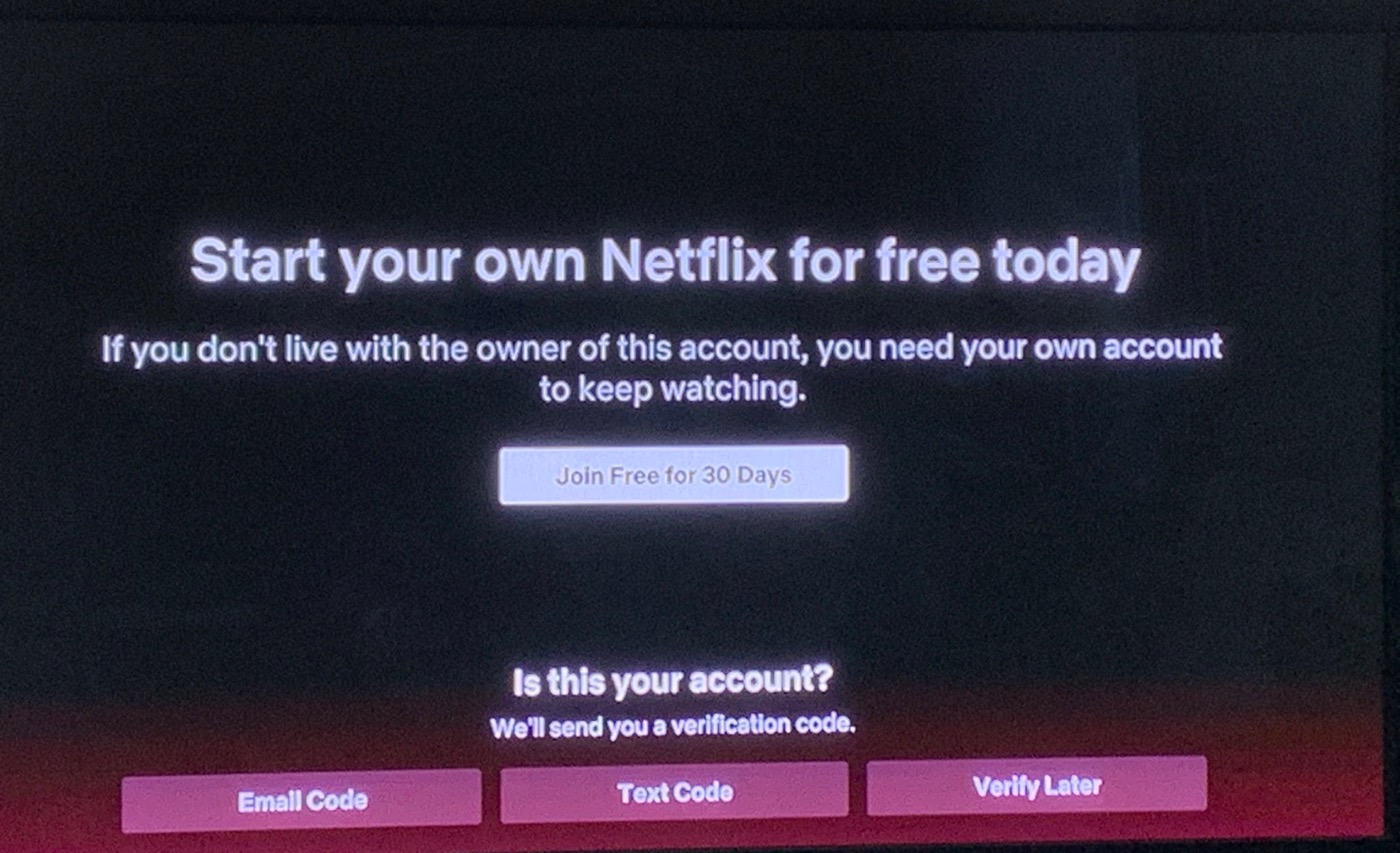 Netflix Test Fin Partage Comptes