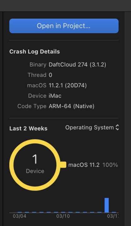 iMac ARM Rapport Crash