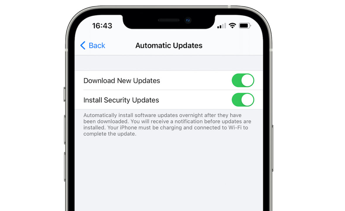 iOS 14.5 Reglage Cache Mise A Jour de Securite