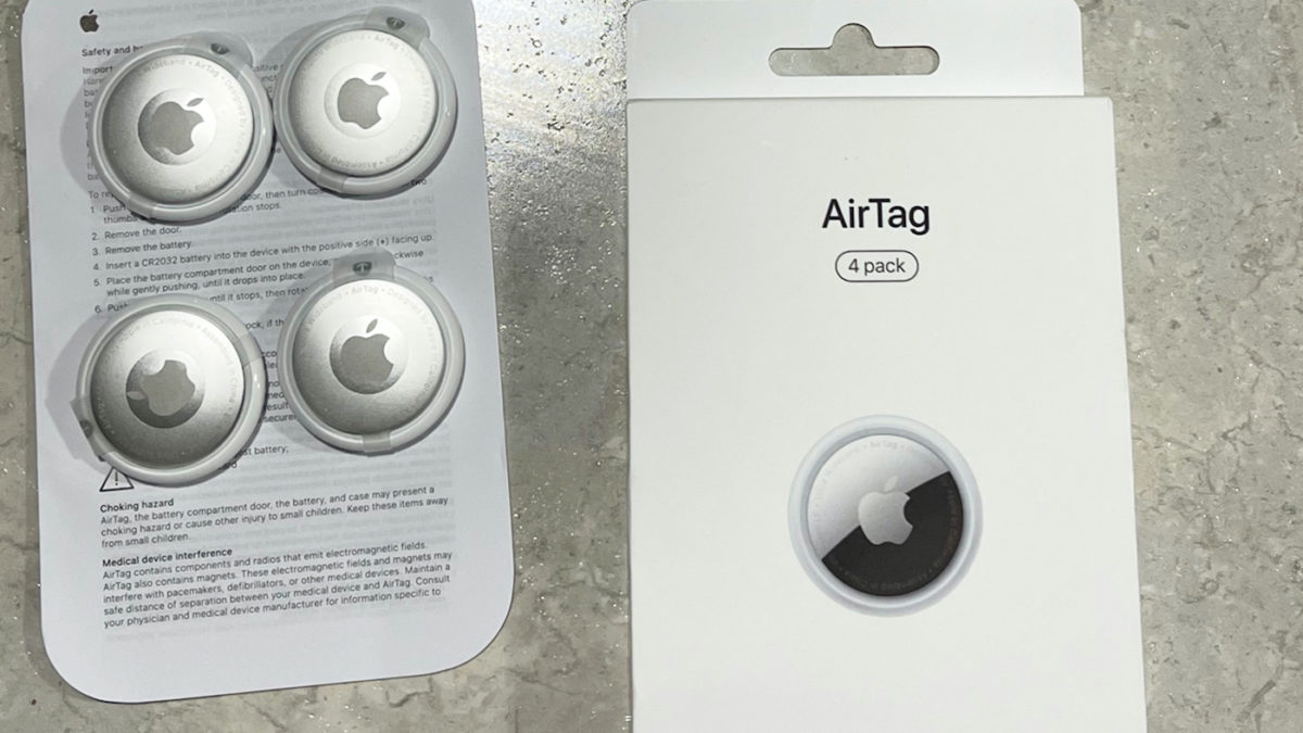 Le lot de 4 AirTags d'Apple est actuellement à 92 euros, son prix