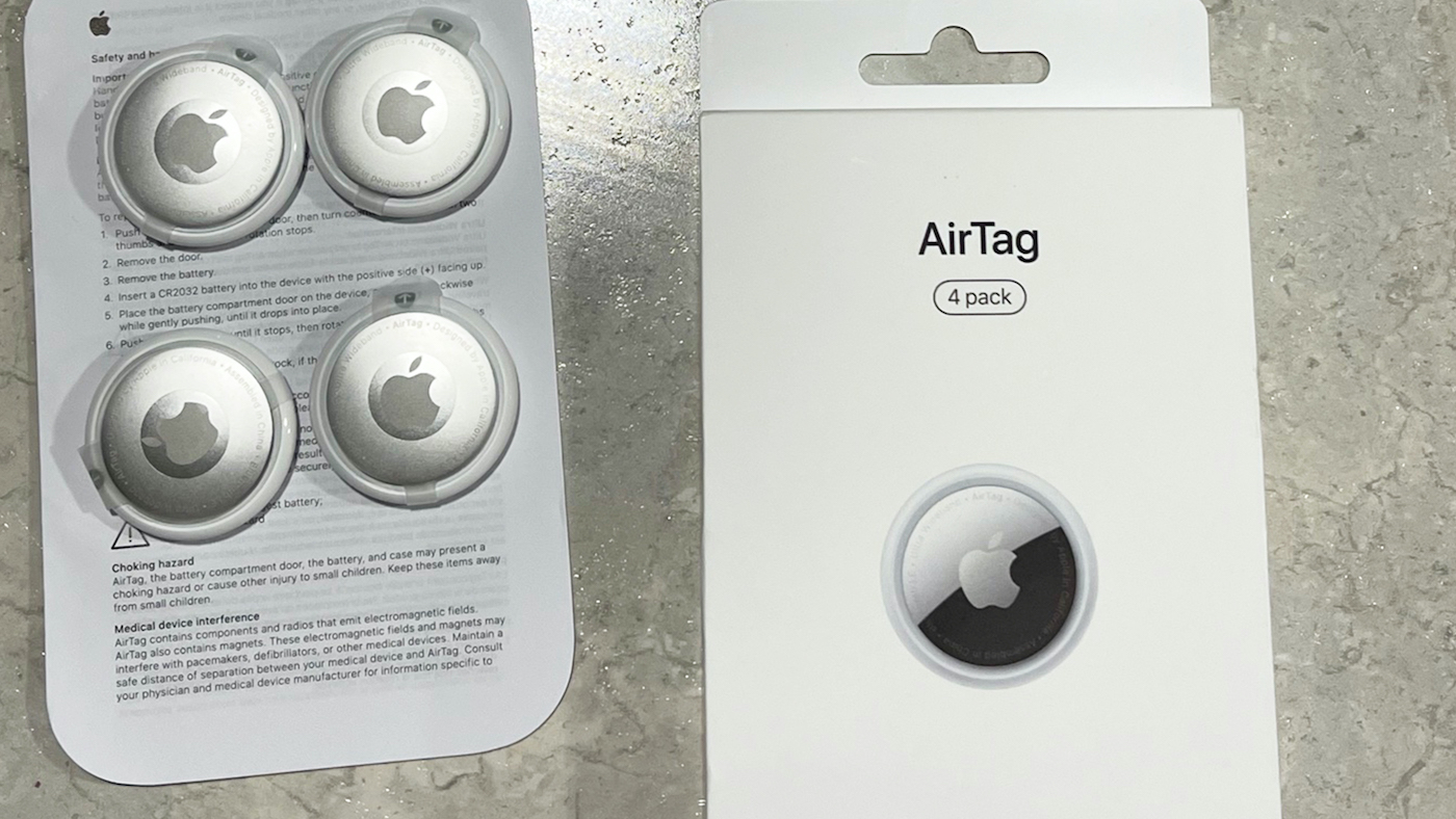 Pack 4 AirTag Apple Blanc et noir - Fnac.ch - Balise connectée