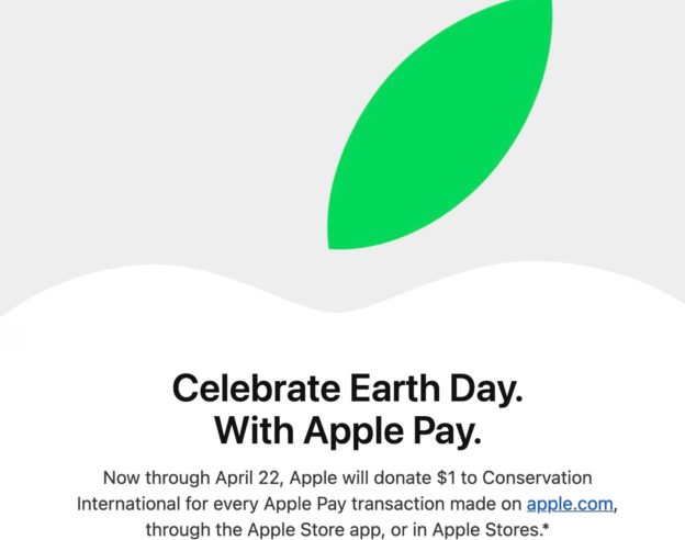 Apple Jour de la Terre Don Transaction Apple Pay
