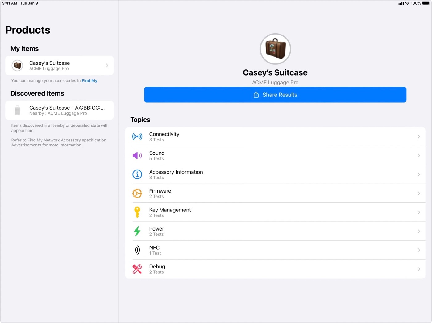 Find My Certification Assistant Application iPad