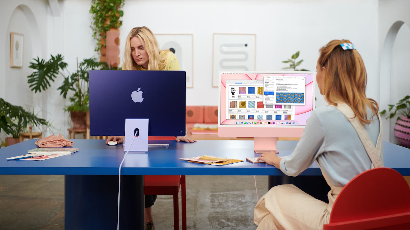 iMac M1 2021 Bleu et Rose