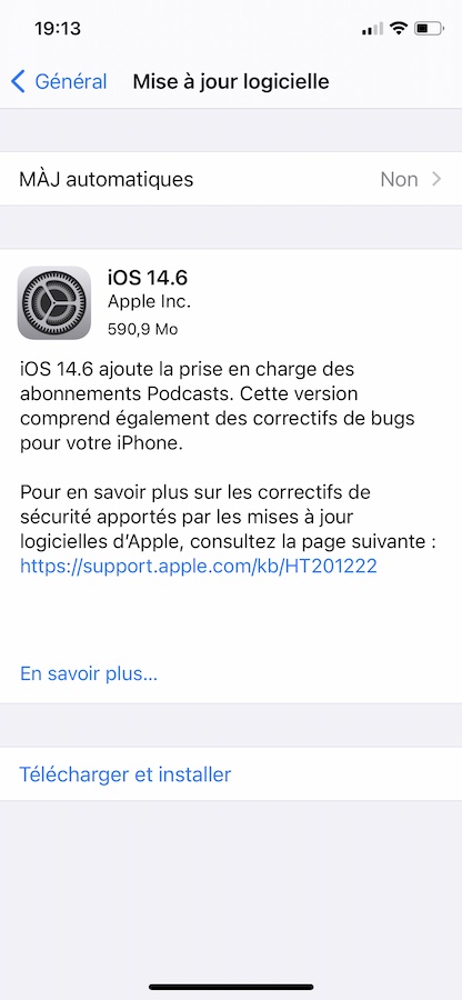 iOS 14.6 Disponible