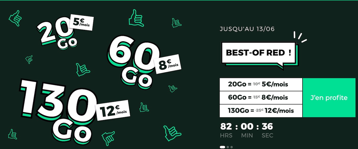 SFR RED Promo Forfaits Juin 2021