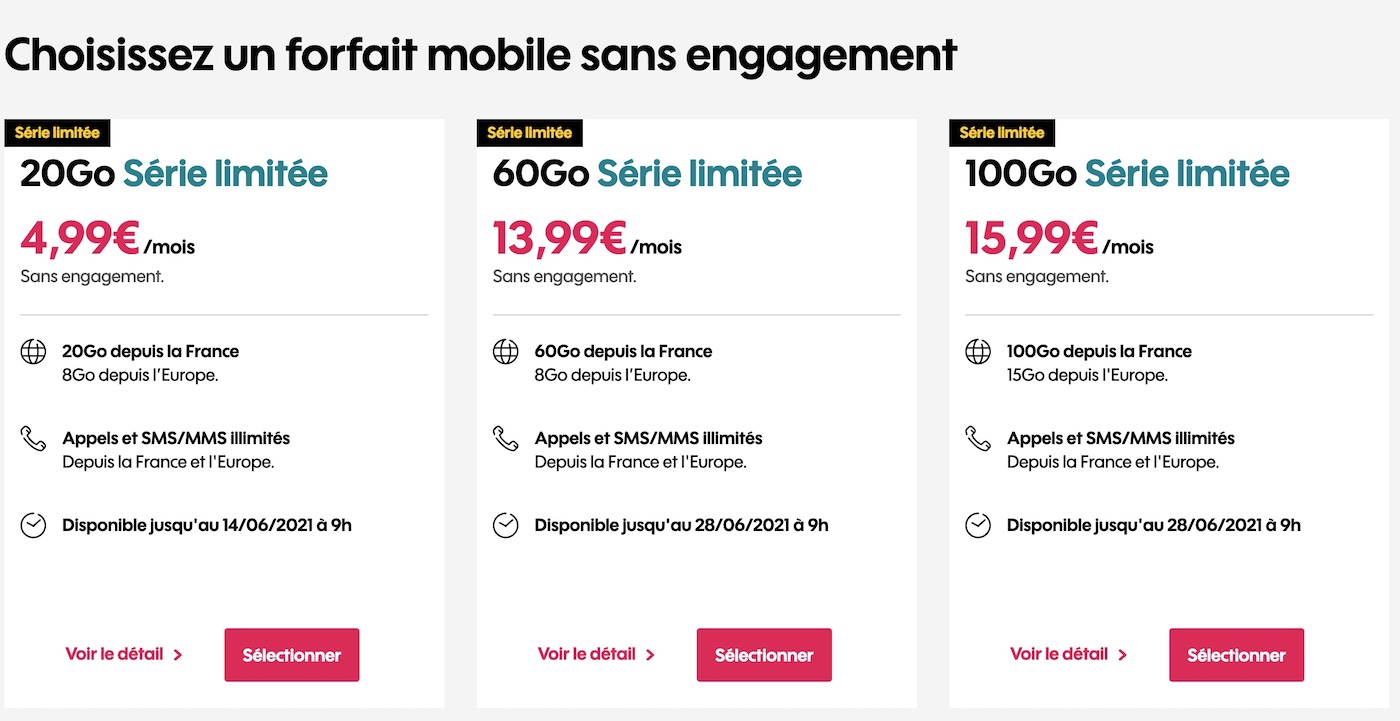 Sosh Promo Forfaits Juin 2021