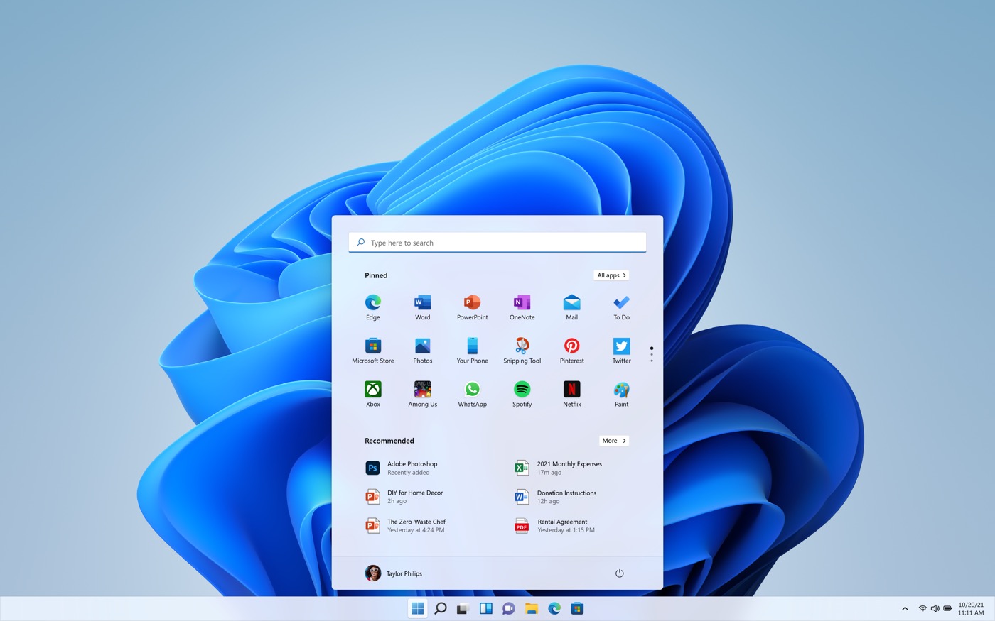 Windows 11 Bureau Demarrer Officiel