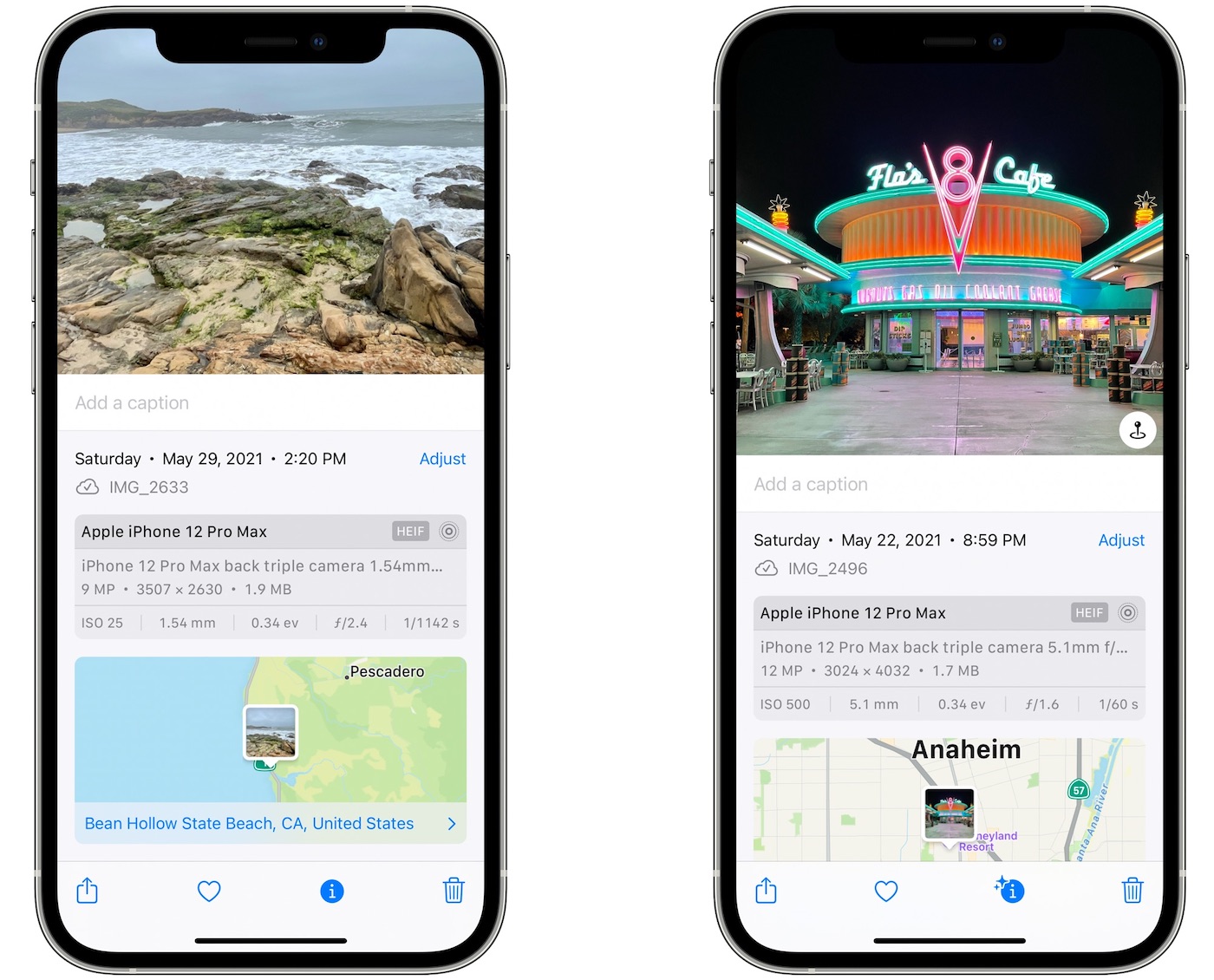 iOS 15 EXIF Photos