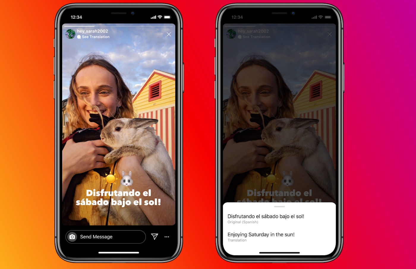 Instagram Traduction Texte Stories