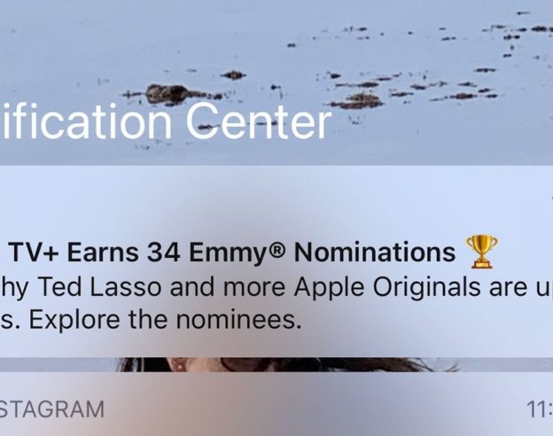 Notification Publicitaire Apple TV Plus Emmy Awards