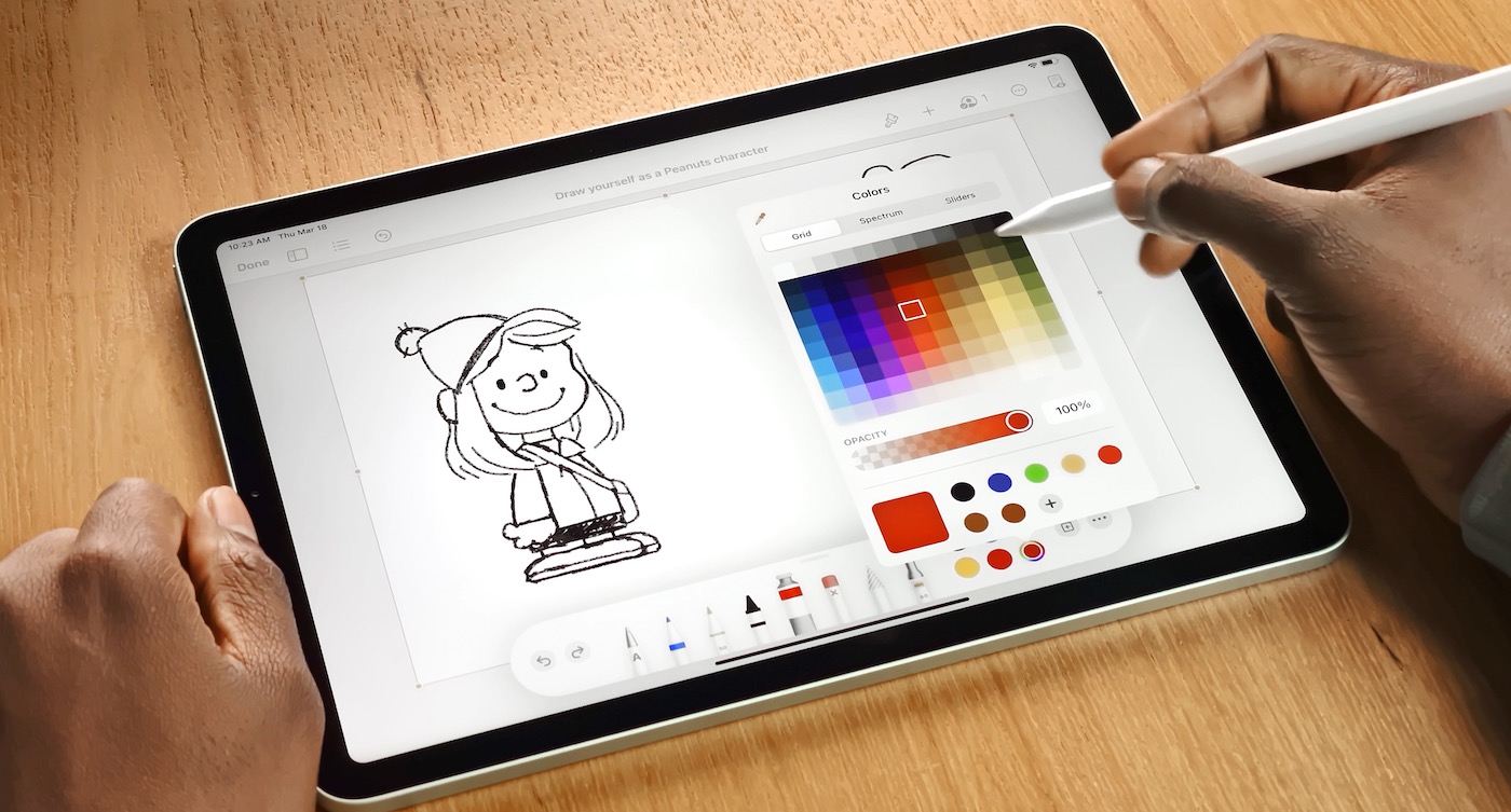 Today at Apple Dessinez Snoopy