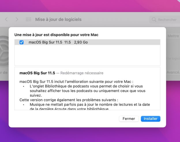 macOS 11.5 Disponible