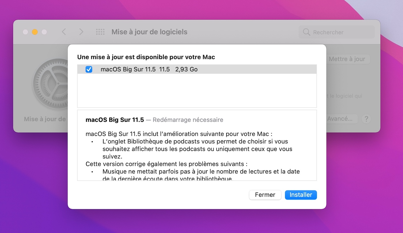 macOS 11.5 Disponible