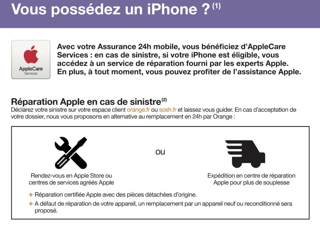 AppleCare Services iPhone Orange
