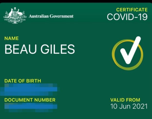 Australie certificat de vaccination wallet
